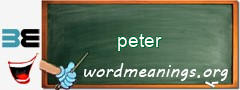 WordMeaning blackboard for peter